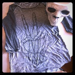 Skeleton mid sleeve shirt